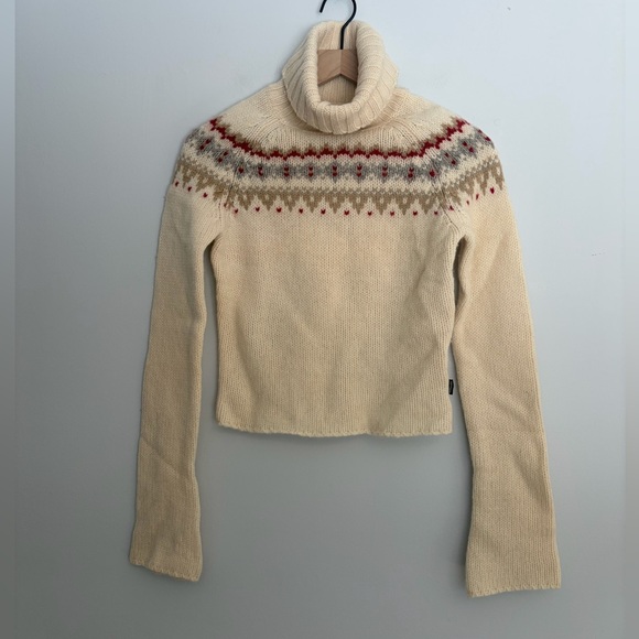 Abercrombie & Fitch Vintage Lambs Wool Turtle Neck Sweater Womens Small - Picture 5 of 5